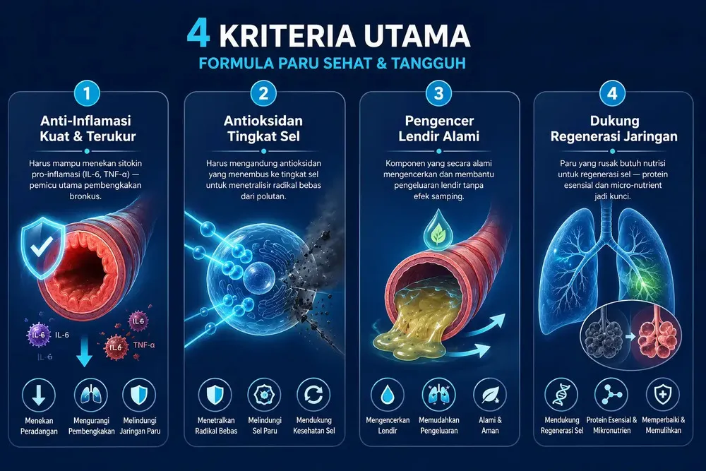 Infografis 4 kriteria solusi pernapasan